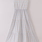Plaid floral bow print mom tiered dress