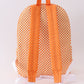 Orange Tennessee embroidery checkered ruffle backpack