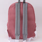 Red Alabama embroidery gingham ruffle backpack