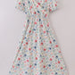 Green garden rose mom dress