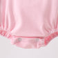 Pink Strawberry Applique Knit Bubble