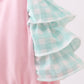 Pink Strawberry Applique Knit Bubble