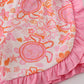 Pink Floral Ruffle Shorts Set