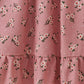 Floral corduroy lace ruffle mom dress