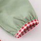 Green christmas reindeer embroidery girl bloomers set