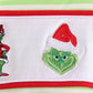 Green christmas grinch embroidery boy romper