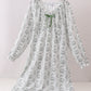 Green christmas tree print mom pajama