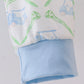 Blue golf cart embroidery pants set