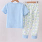 Blue golf cart embroidery pants set