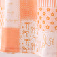 Orange Tennessee patchwork ruffle shorts set