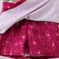 Wine red glitter skort set