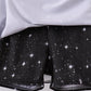 Black glitter skort set