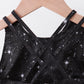 Black glitter skort set