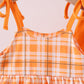 Tennessee Go vols applique plaid bloomer set