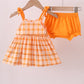 Tennessee Go vols applique plaid bloomer set