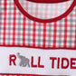 Alabama roll tide smocked ruffle plaid shorts set