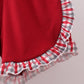 Alabama roll tide smocked ruffle plaid shorts set