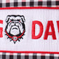 Georgia go dawgs embroidery plaid ruffle shorts set
