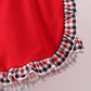 Georgia go dawgs embroidery plaid ruffle shorts set