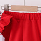Georgia go dawgs embroidery plaid ruffle shorts set
