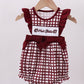 Mississippi Hail State smocked ruffle gingham bubble