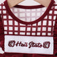 Mississippi Hail State smocked ruffle gingham bubble