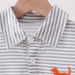 Orange Tennessee embroidery stripe button down shirt