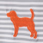 Orange Tennessee embroidery stripe button down shirt