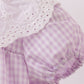Purple Gingham Lace Bubble