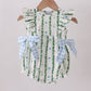 Green Floral Ruffle Bubble