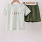 Green Duck Embroidered Shorts Set