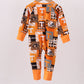Orange Tennessee VOLS bamboo zipper romper