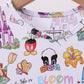 Purple character castle bamboo dress