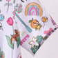 Purple character castle bamboo dress