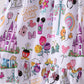 Purple character castle bamboo dress