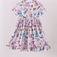 Purple character castle bamboo dress