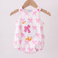 Pink Bow Goose Applique Bubble