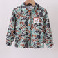 Camouflage puppy hunting embroidery button shirt