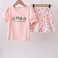 Happy Place Embroidered Skorts Set