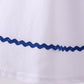 White flag smocked ruffle dress