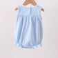 Blue god bless America flag french knot ruffle bubble