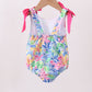 Tropical floral print swimsuit