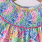 Tropical floral ruffle dress