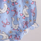 Purple duck print bow bloomer set