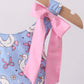 Purple duck print bow ruffle 2pc swimsuit