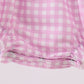 Pink floral bow smocked ruffle bubble