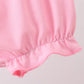 Pink patchwork floral ruffle bloomer set