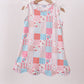 Pink floral patchwork dress