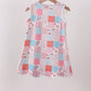 Pink floral patchwork dress
