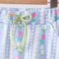 Green&purple floral bow skorts set
